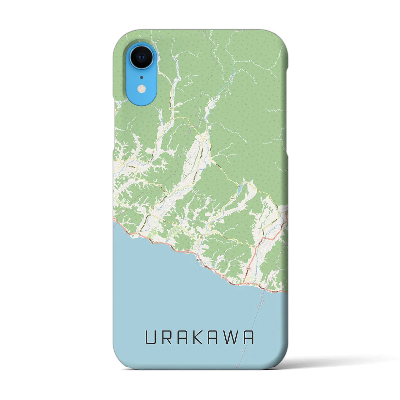 【浦河(北海道)】地図柄iPhoneケース(バックカバータイプ)