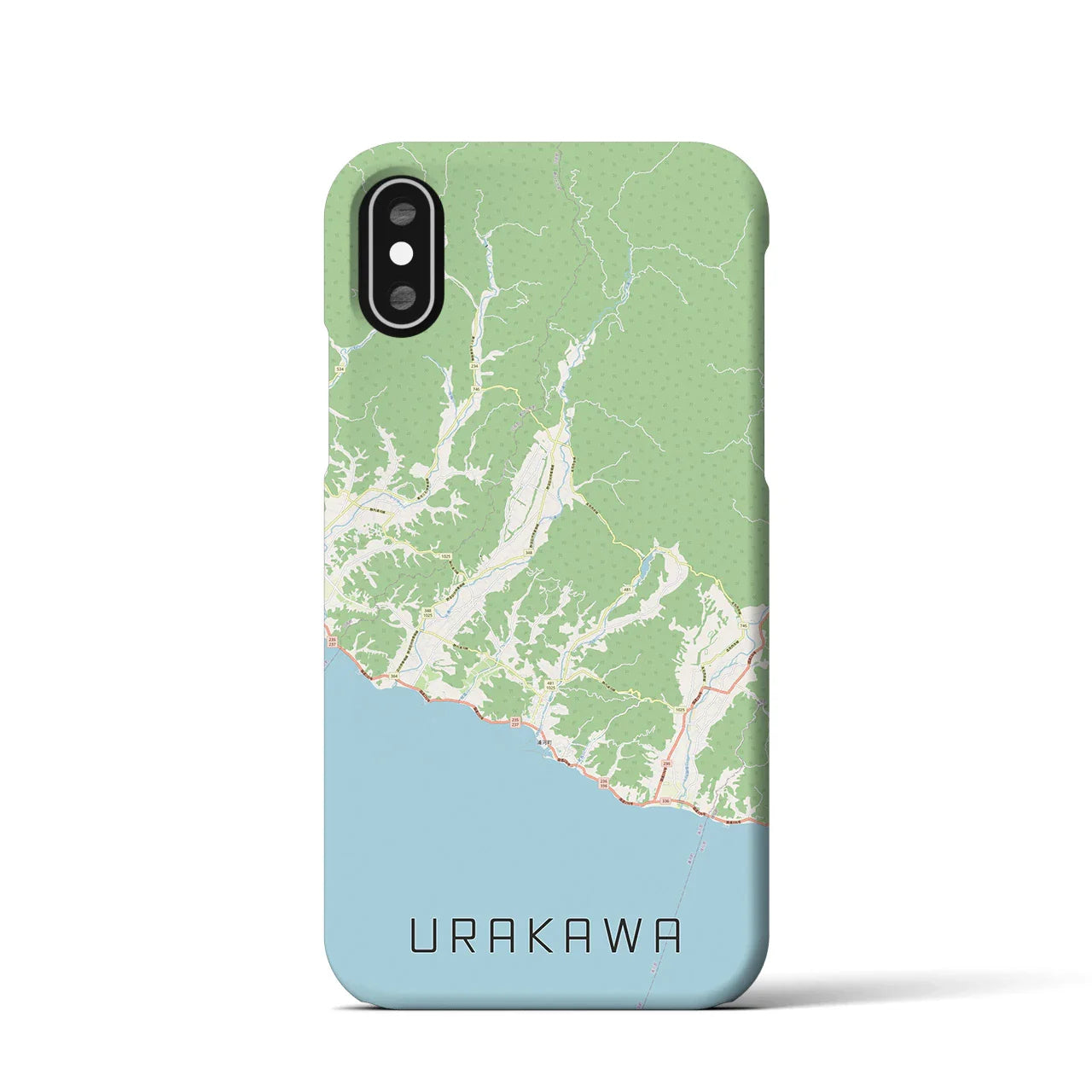 【浦河(北海道)】地図柄iPhoneケース(バックカバータイプ)