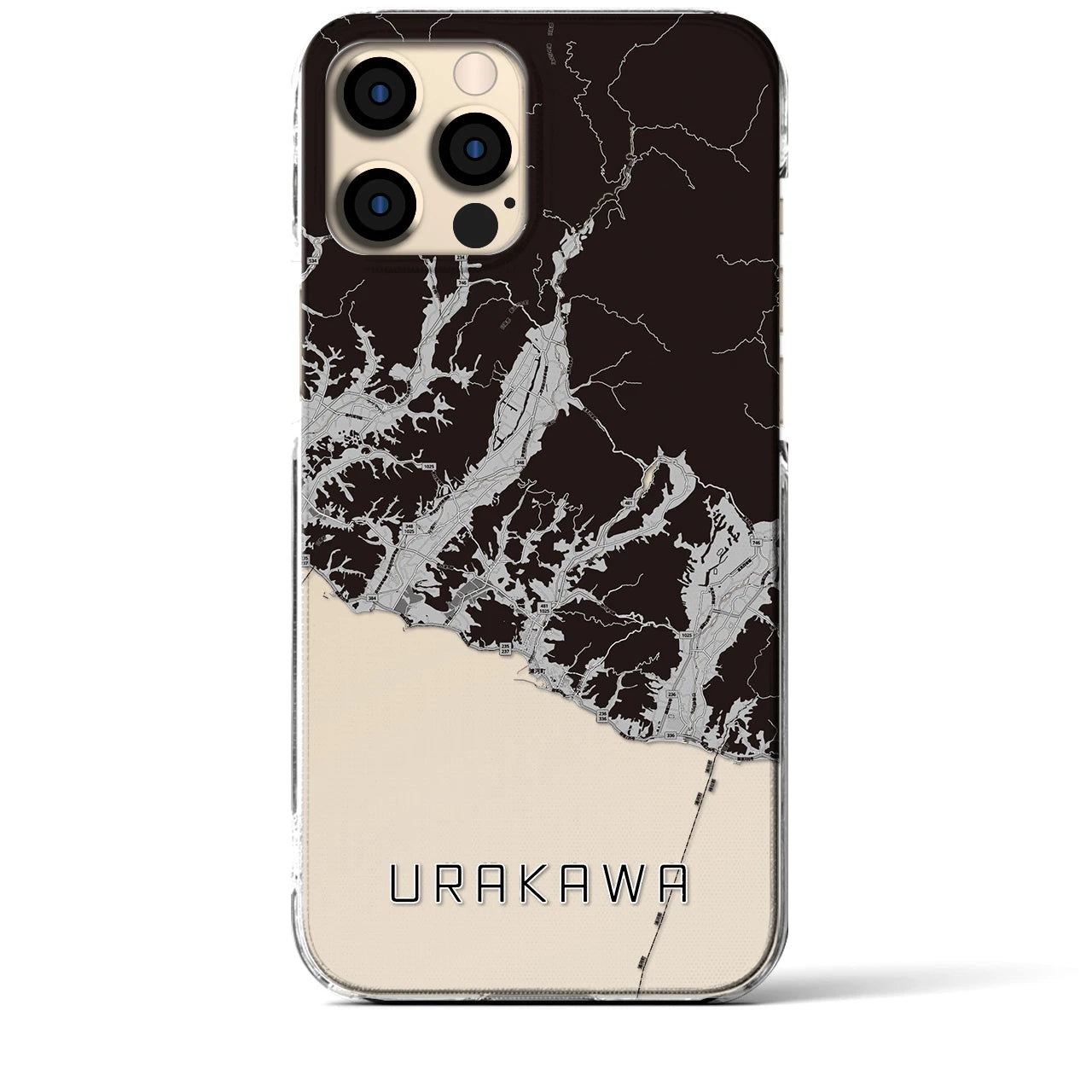【浦河(北海道)】地図柄iPhoneケース(クリアタイプ)