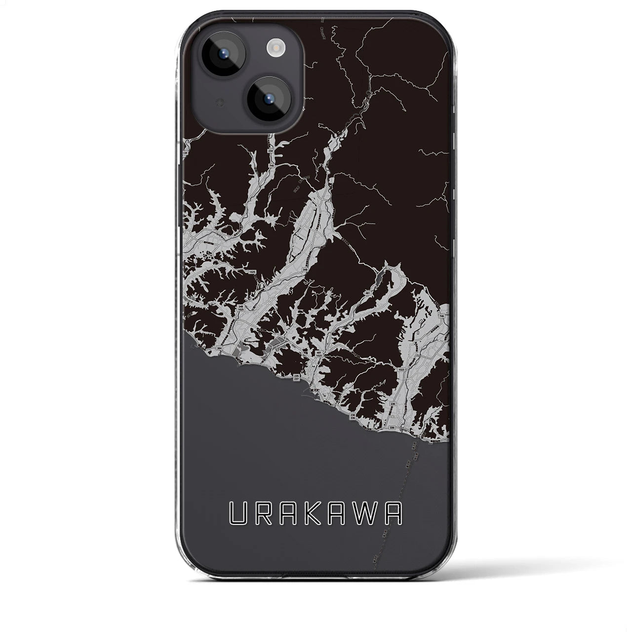 【浦河(北海道)】地図柄iPhoneケース(クリアタイプ)