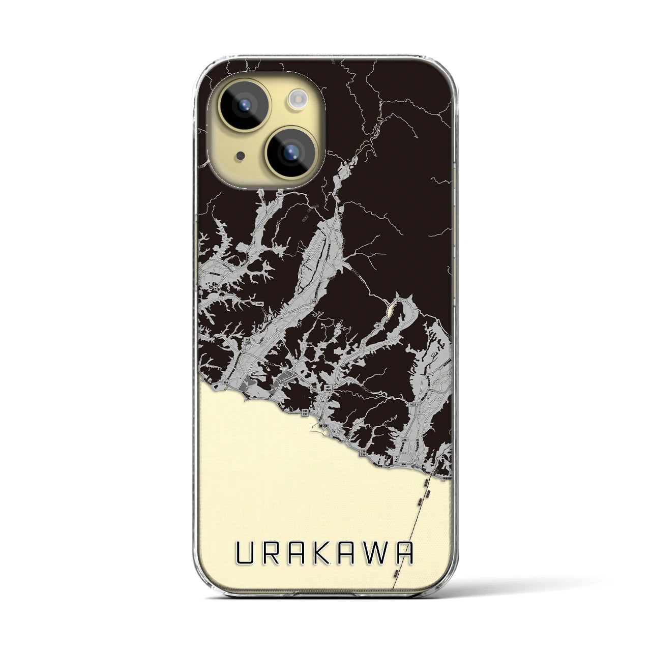 【浦河(北海道)】地図柄iPhoneケース(クリアタイプ)