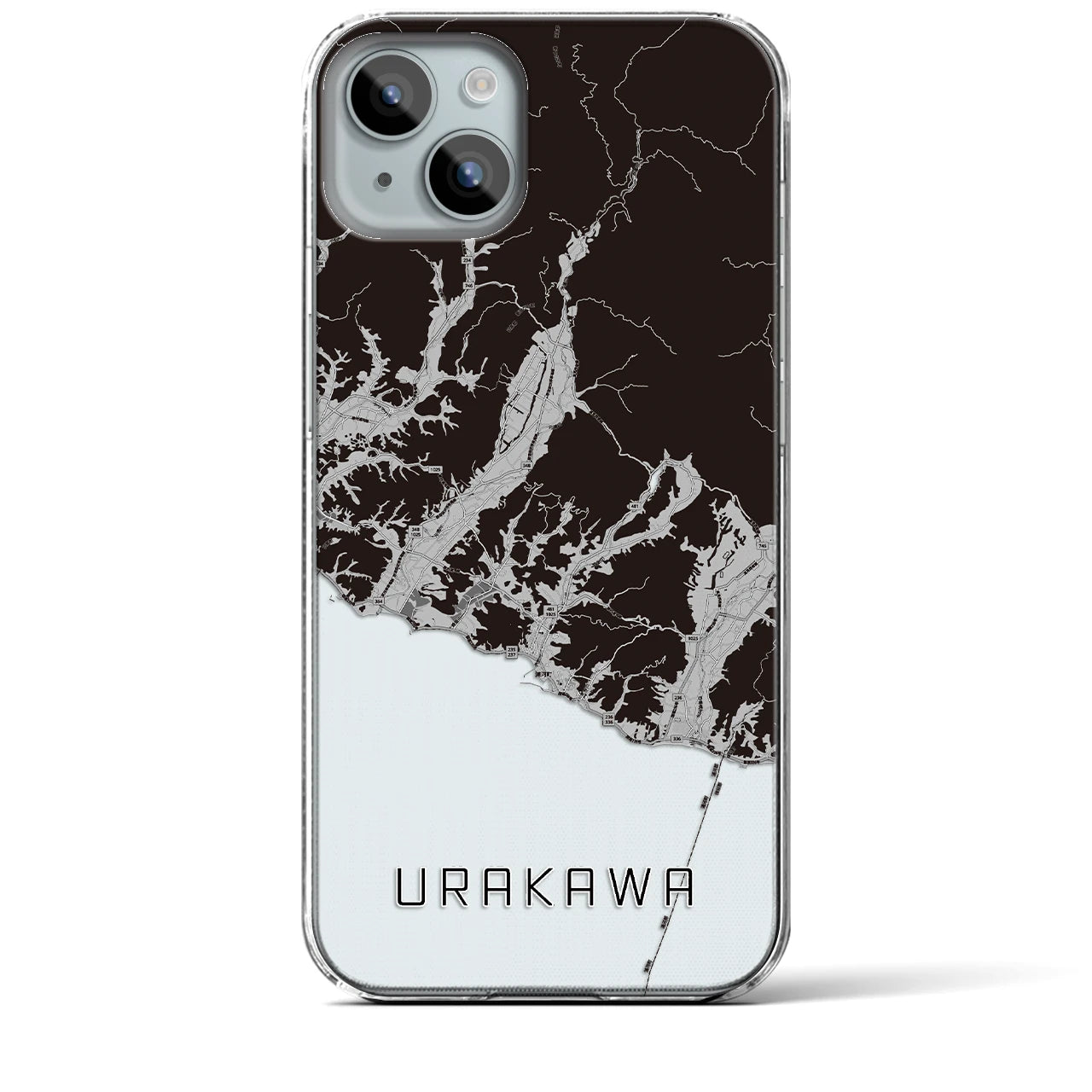 【浦河(北海道)】地図柄iPhoneケース(クリアタイプ)