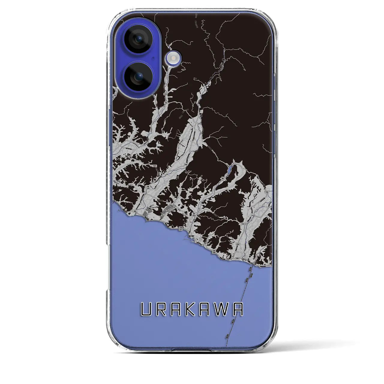 【浦河(北海道)】地図柄iPhoneケース(クリアタイプ)