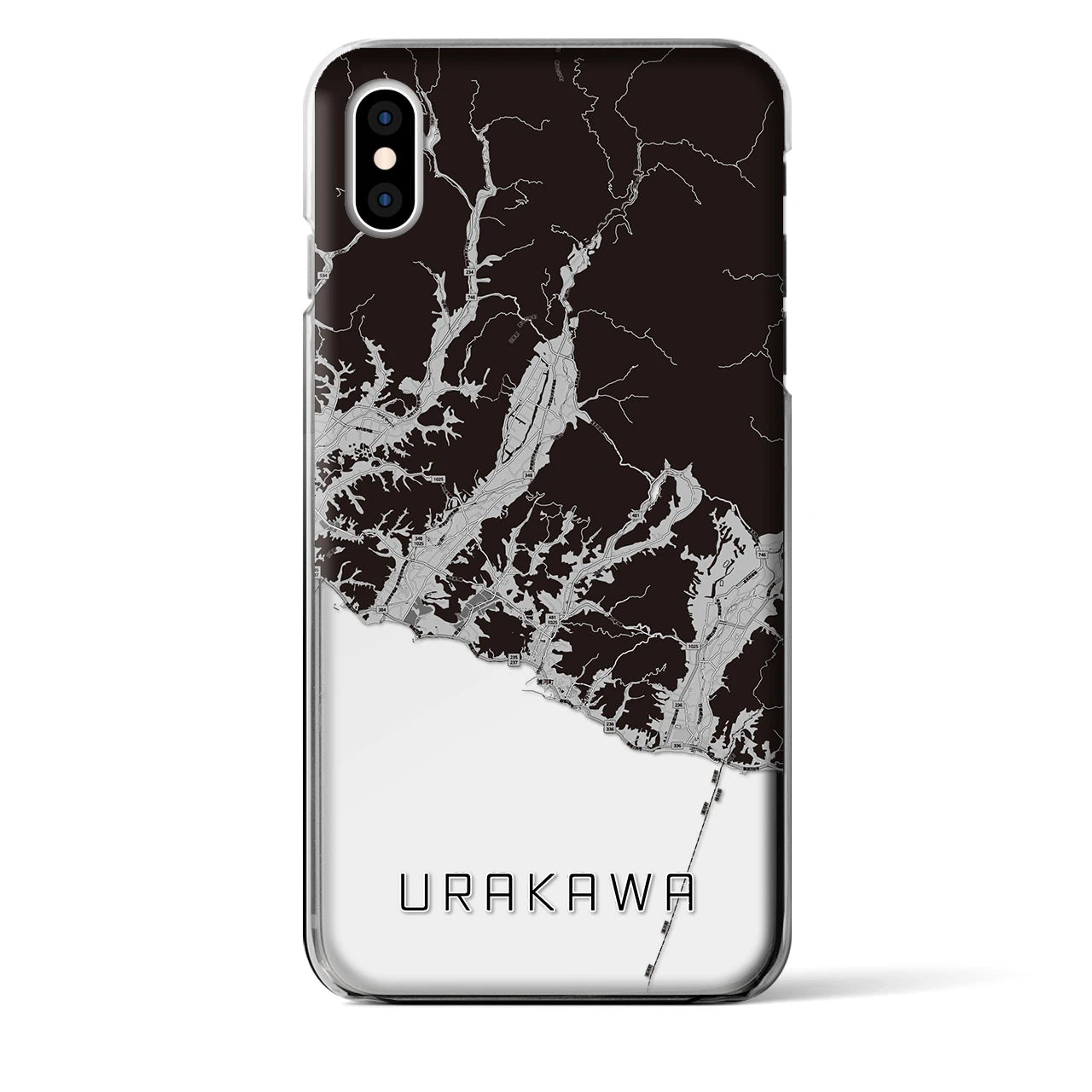 【浦河(北海道)】地図柄iPhoneケース(クリアタイプ)
