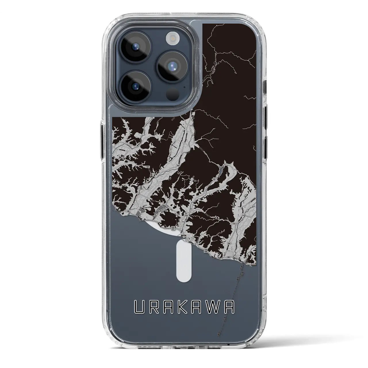 【浦河(北海道)】地図柄iPhoneケース(MagSafeタイプ)