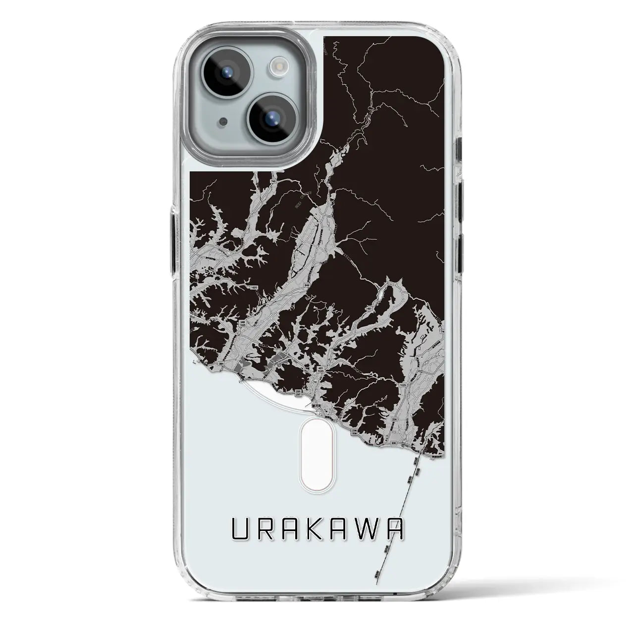 【浦河(北海道)】地図柄iPhoneケース(MagSafeタイプ)