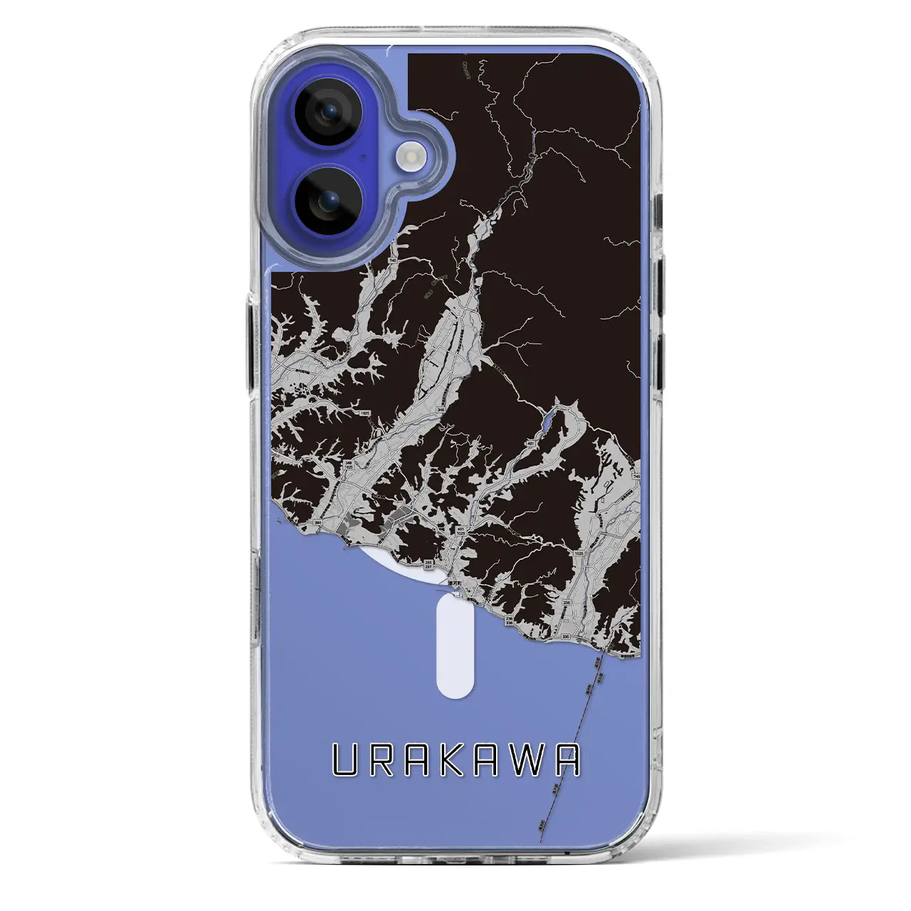 【浦河(北海道)】地図柄iPhoneケース(MagSafeタイプ)
