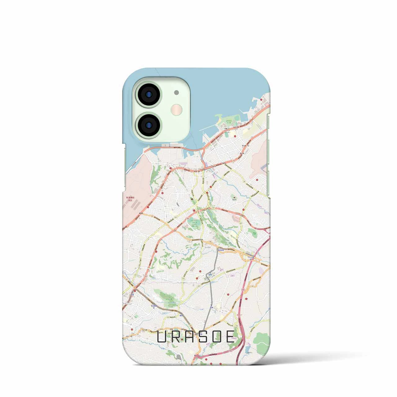 【浦添(沖縄県)】地図柄iPhoneケース(バックカバータイプ)