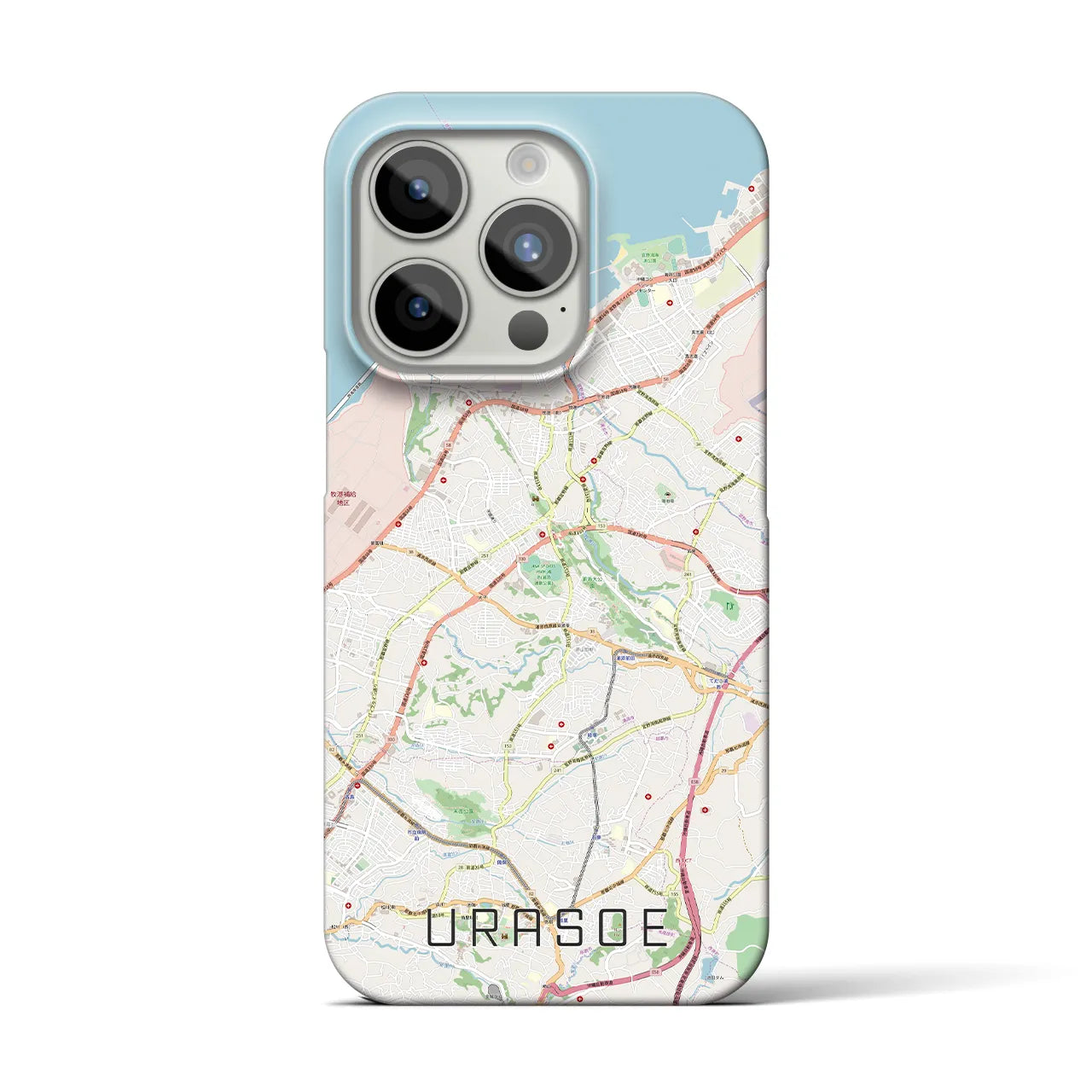 【浦添(沖縄県)】地図柄iPhoneケース(バックカバータイプ)