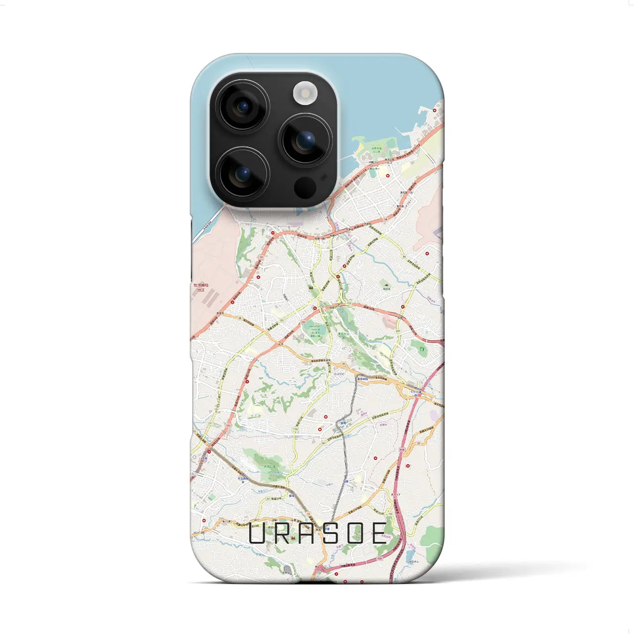 【浦添(沖縄県)】地図柄iPhoneケース(バックカバータイプ)