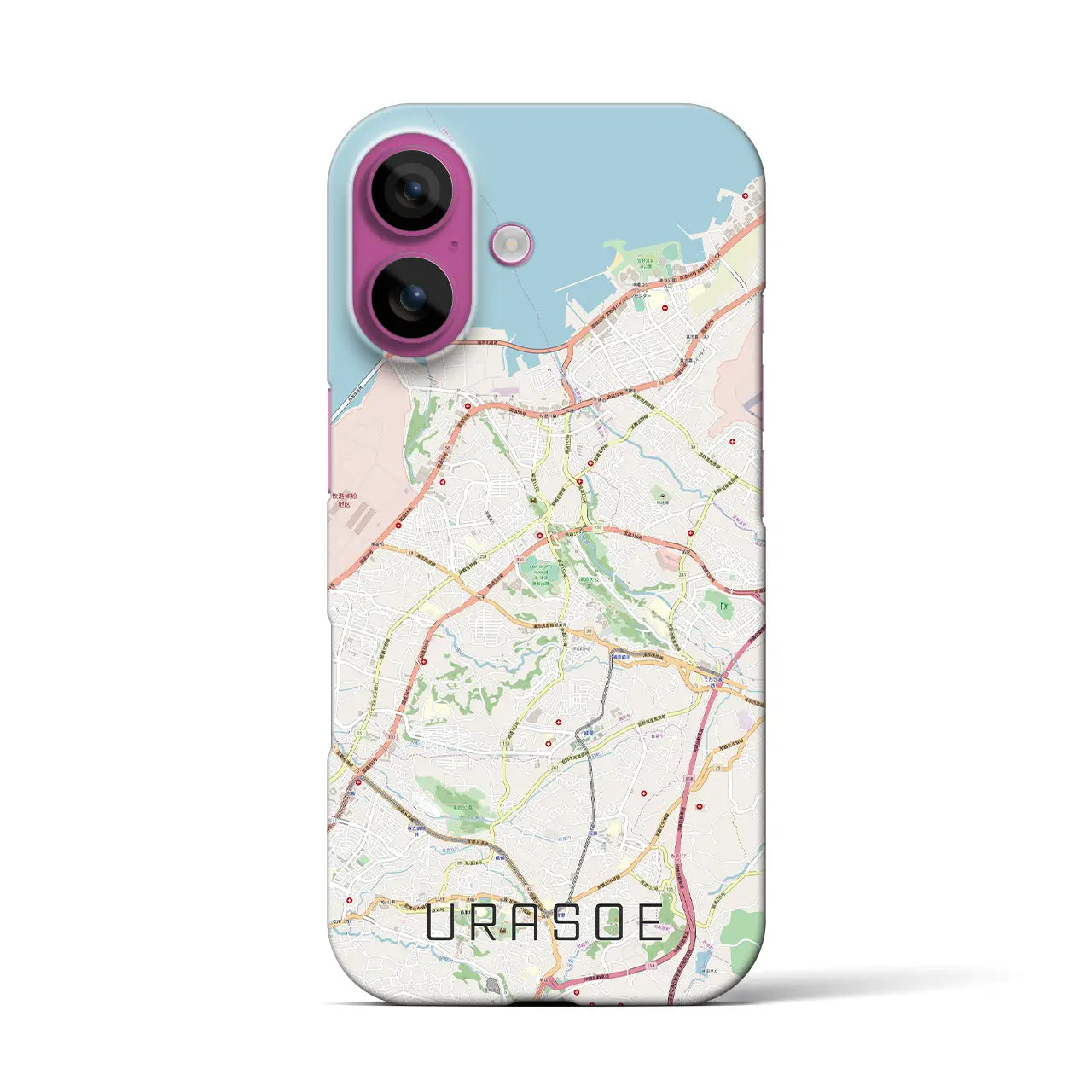【浦添(沖縄県)】地図柄iPhoneケース(バックカバータイプ)