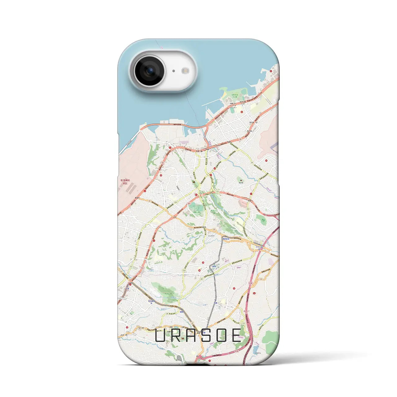 【浦添(沖縄県)】地図柄iPhoneケース(バックカバータイプ)