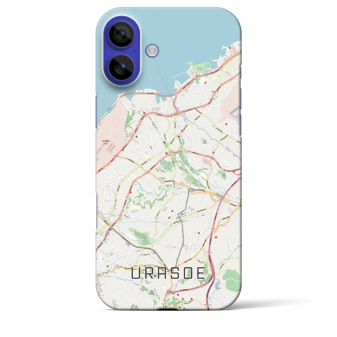 【浦添(沖縄県)】地図柄iPhoneケース(バックカバータイプ)ナチュラル・iPhone 16 Pro Max 用