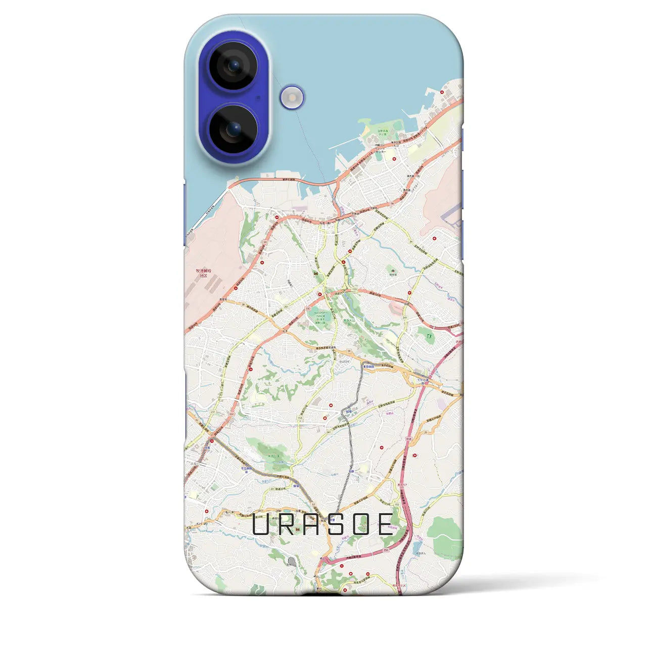 【浦添(沖縄県)】地図柄iPhoneケース(バックカバータイプ)