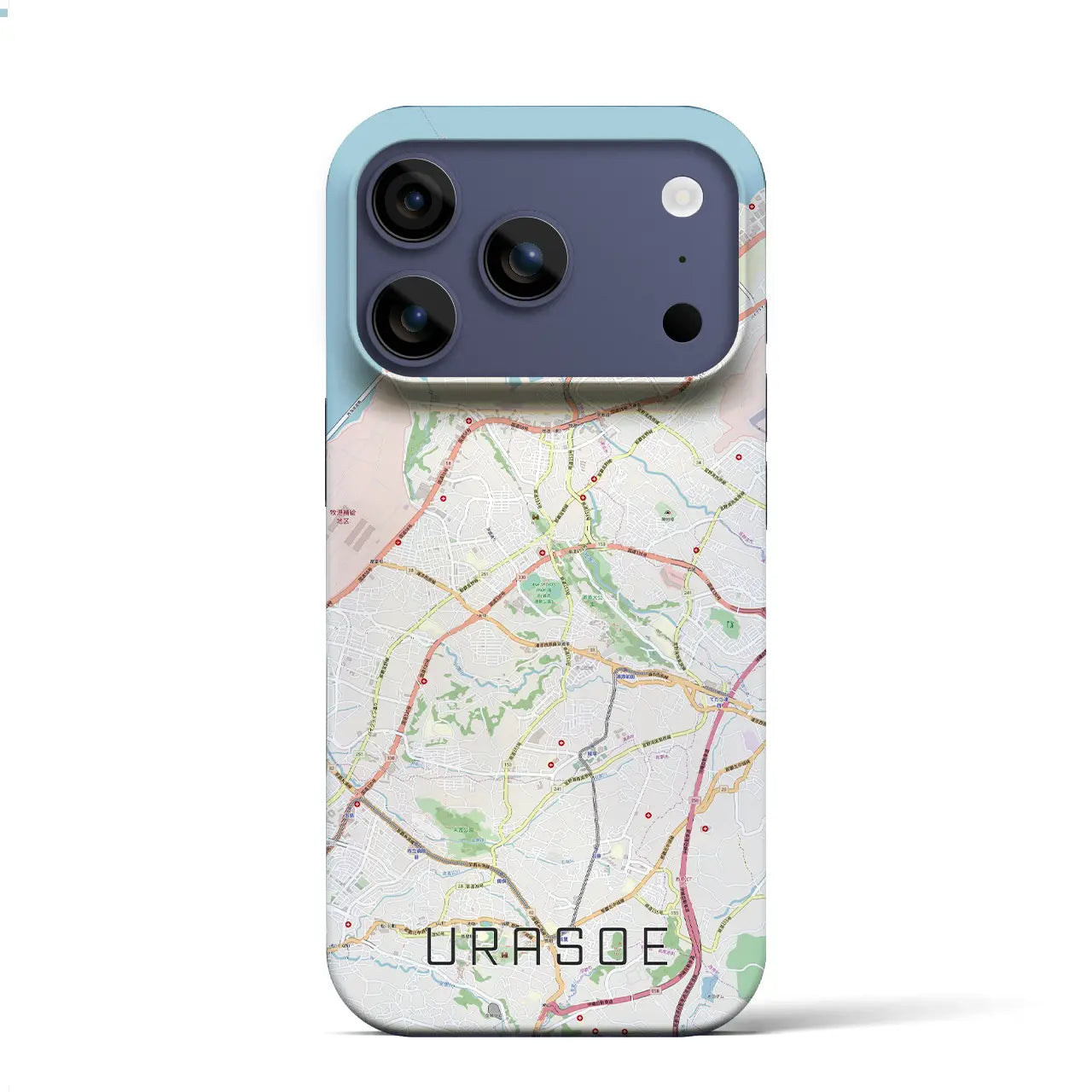 【浦添(沖縄県)】地図柄iPhoneケース(バックカバータイプ)