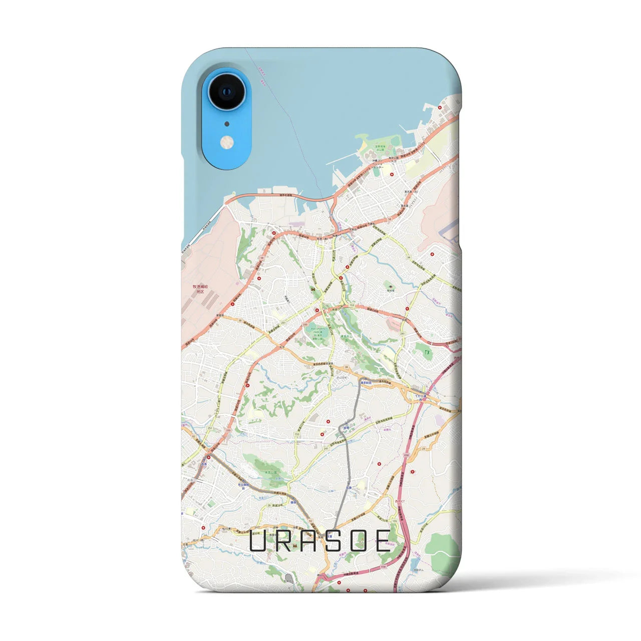 【浦添(沖縄県)】地図柄iPhoneケース(バックカバータイプ)