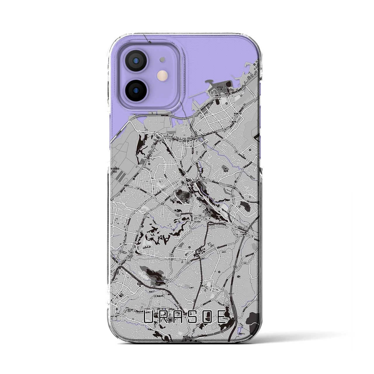 【浦添(沖縄県)】地図柄iPhoneケース(クリアタイプ)