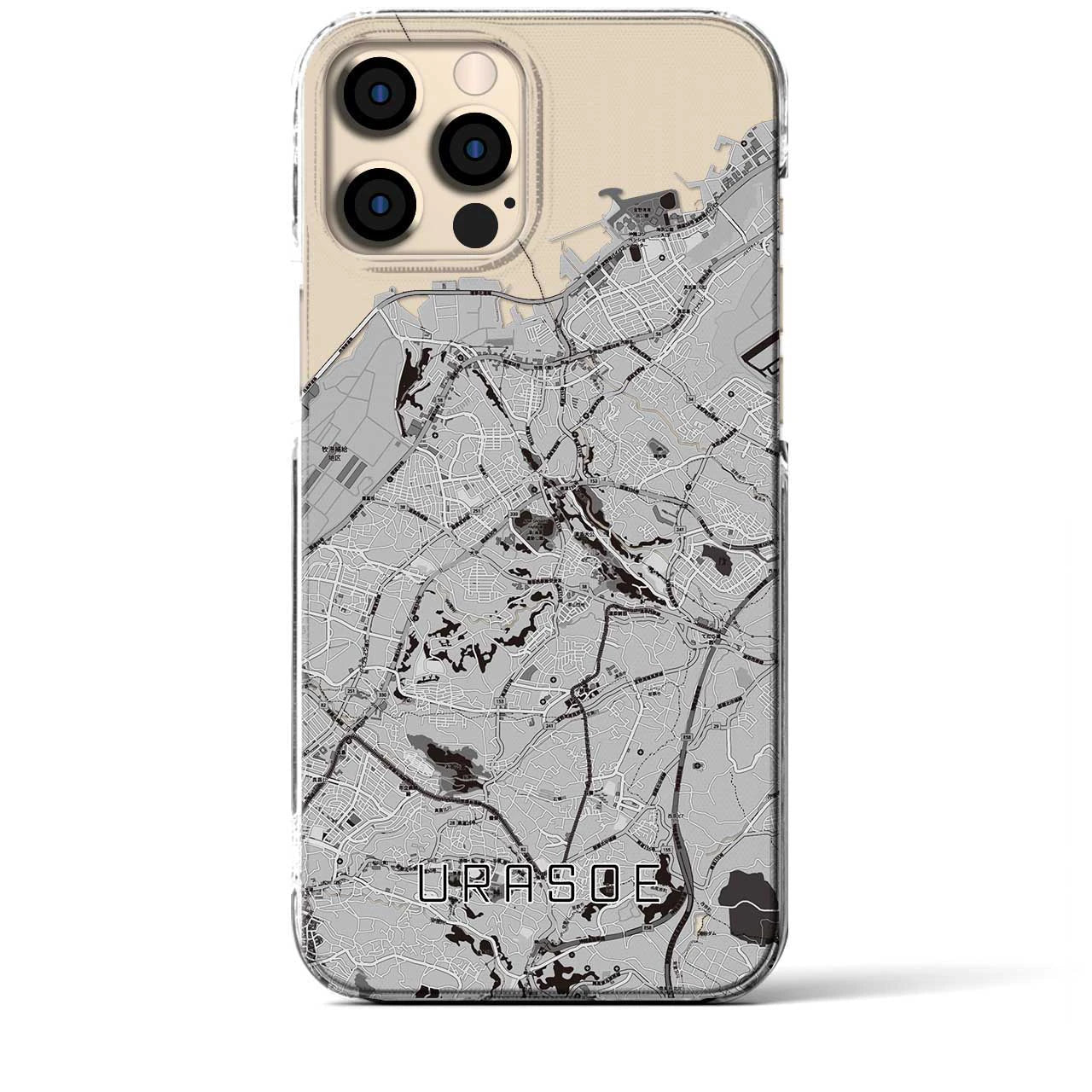 【浦添(沖縄県)】地図柄iPhoneケース(クリアタイプ)