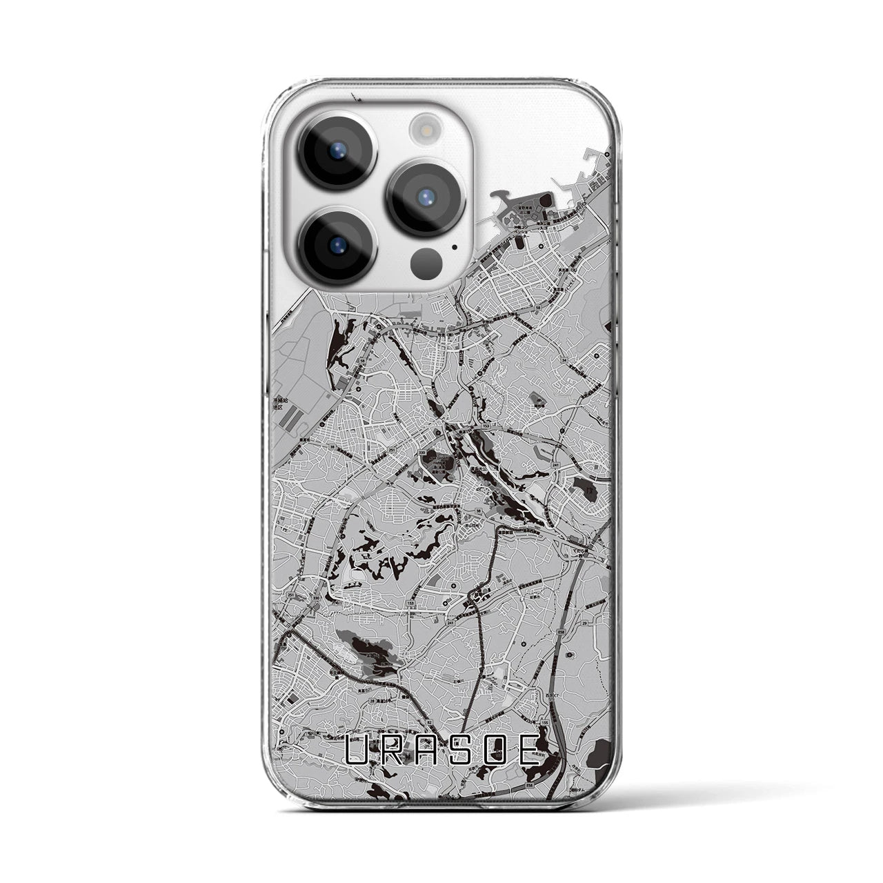 【浦添(沖縄県)】地図柄iPhoneケース(クリアタイプ)