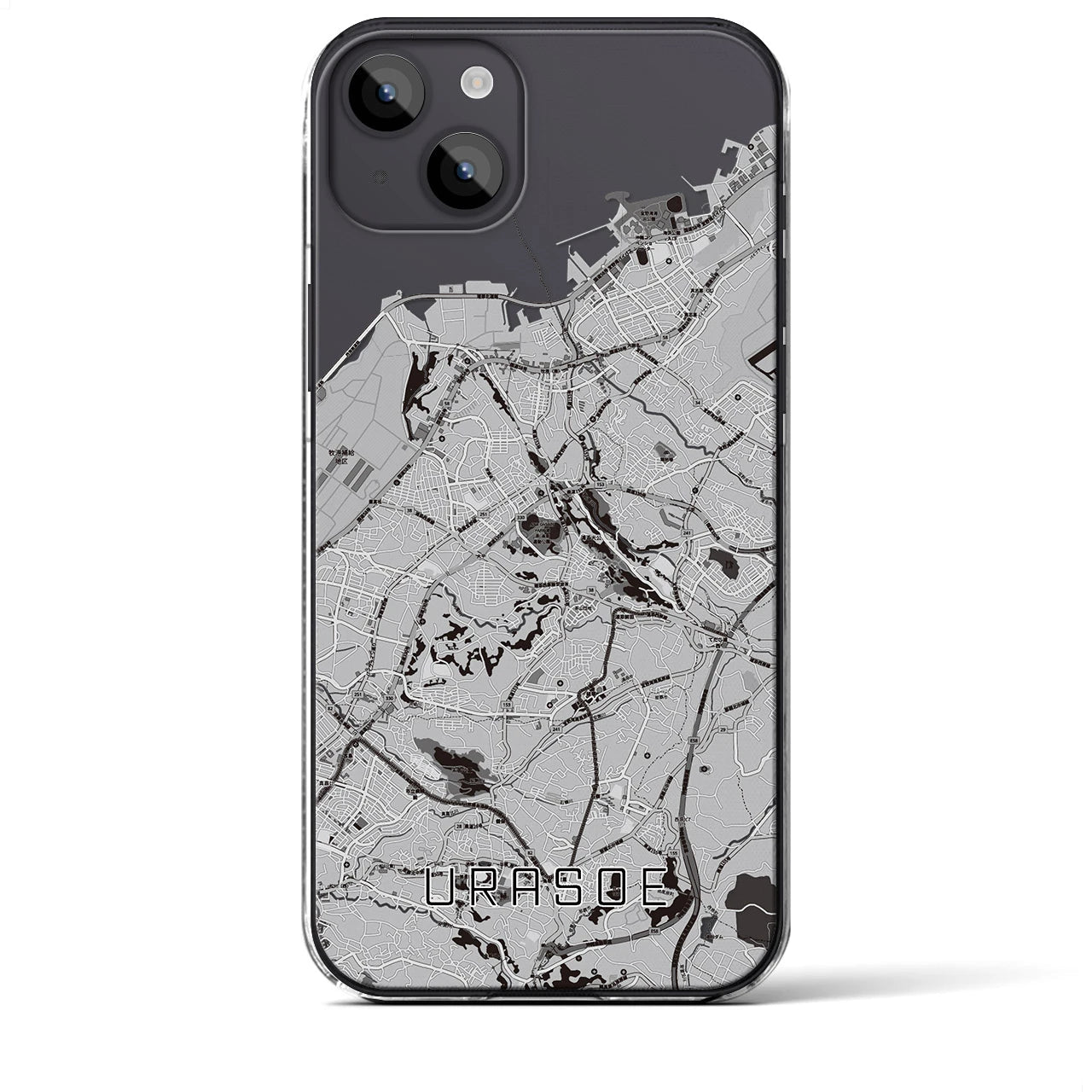 【浦添(沖縄県)】地図柄iPhoneケース(クリアタイプ)