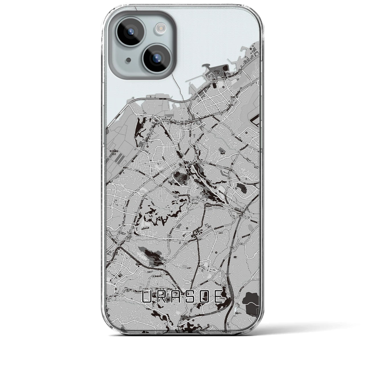 【浦添(沖縄県)】地図柄iPhoneケース(クリアタイプ)