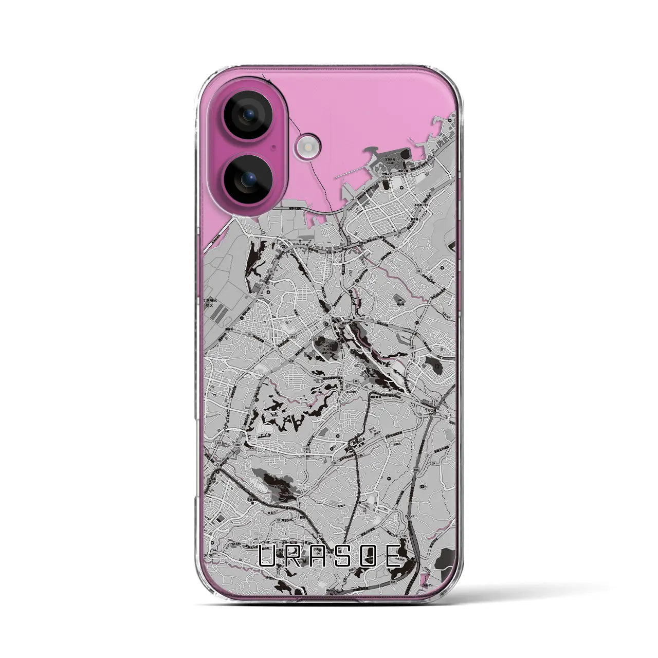 【浦添(沖縄県)】地図柄iPhoneケース(クリアタイプ)