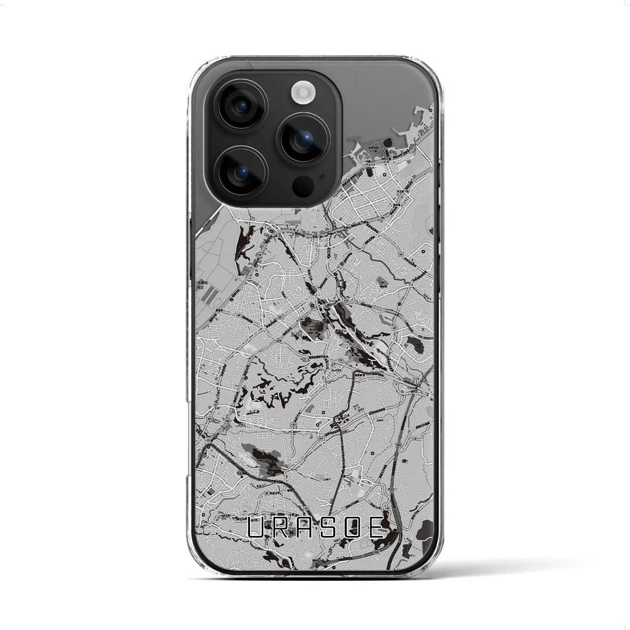 【浦添(沖縄県)】地図柄iPhoneケース(クリアタイプ)