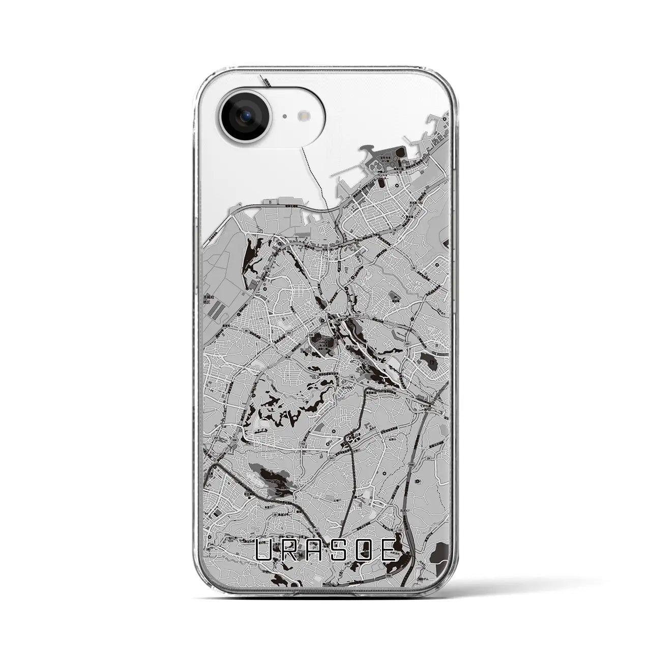 【浦添(沖縄県)】地図柄iPhoneケース(クリアタイプ)