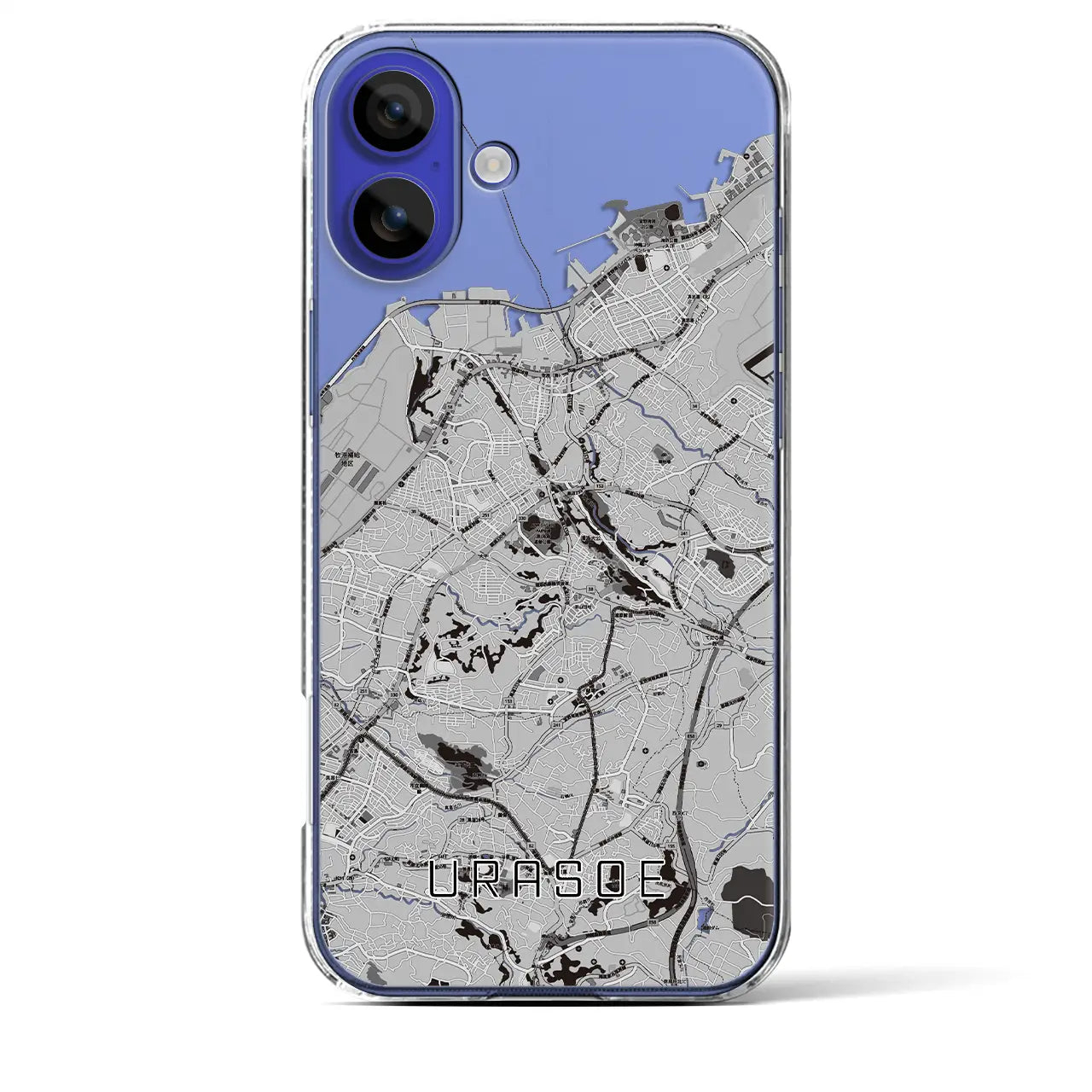 【浦添(沖縄県)】地図柄iPhoneケース(クリアタイプ)