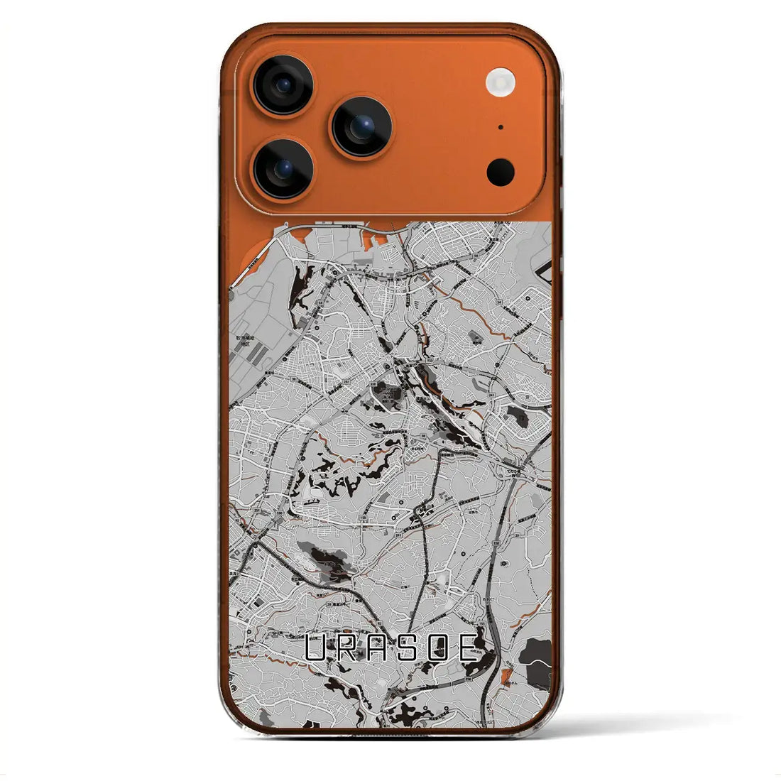 【浦添(沖縄県)】地図柄iPhoneケース(クリアタイプ)