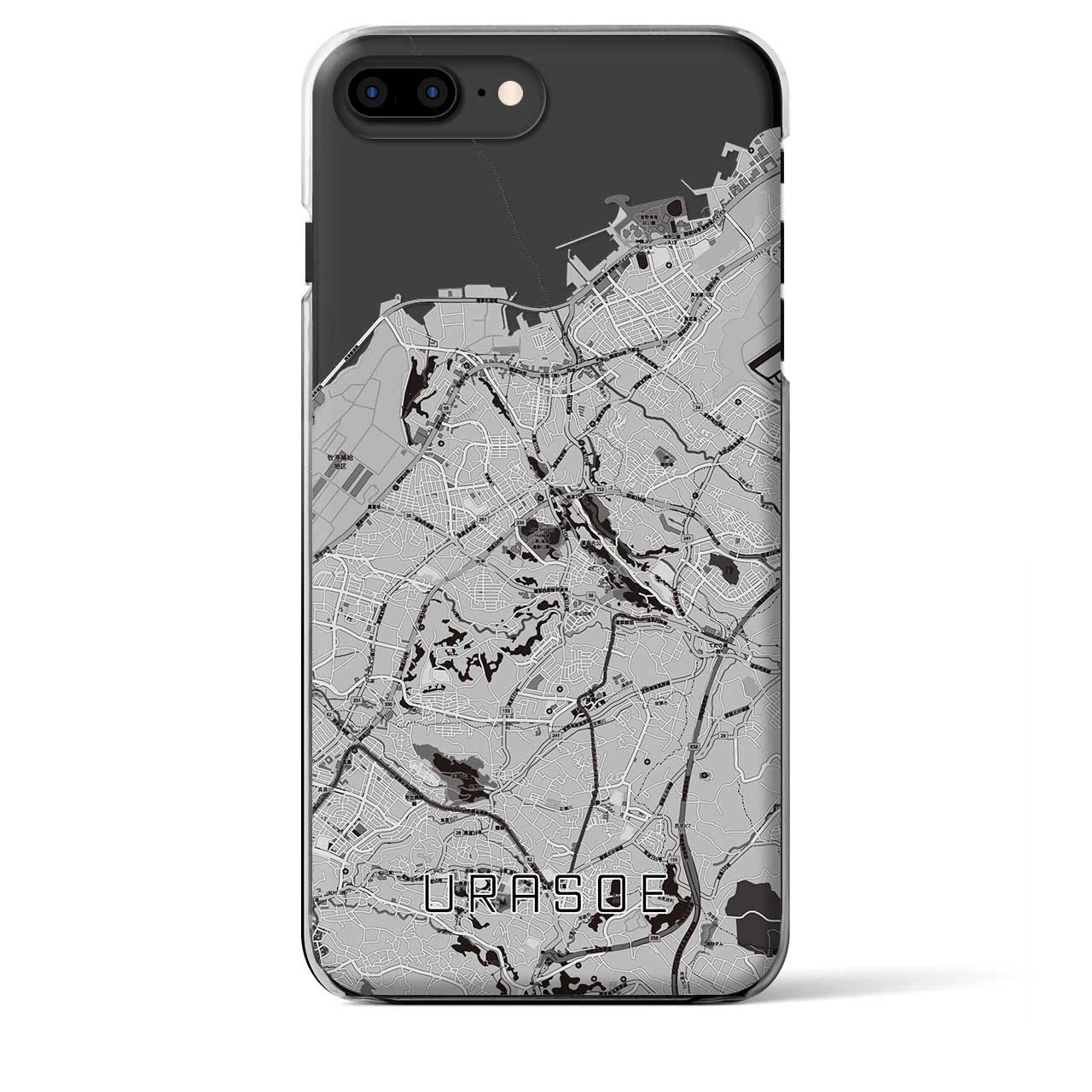 【浦添(沖縄県)】地図柄iPhoneケース(クリアタイプ)