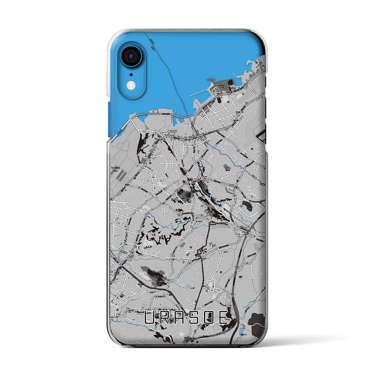 【浦添(沖縄県)】地図柄iPhoneケース(クリアタイプ)