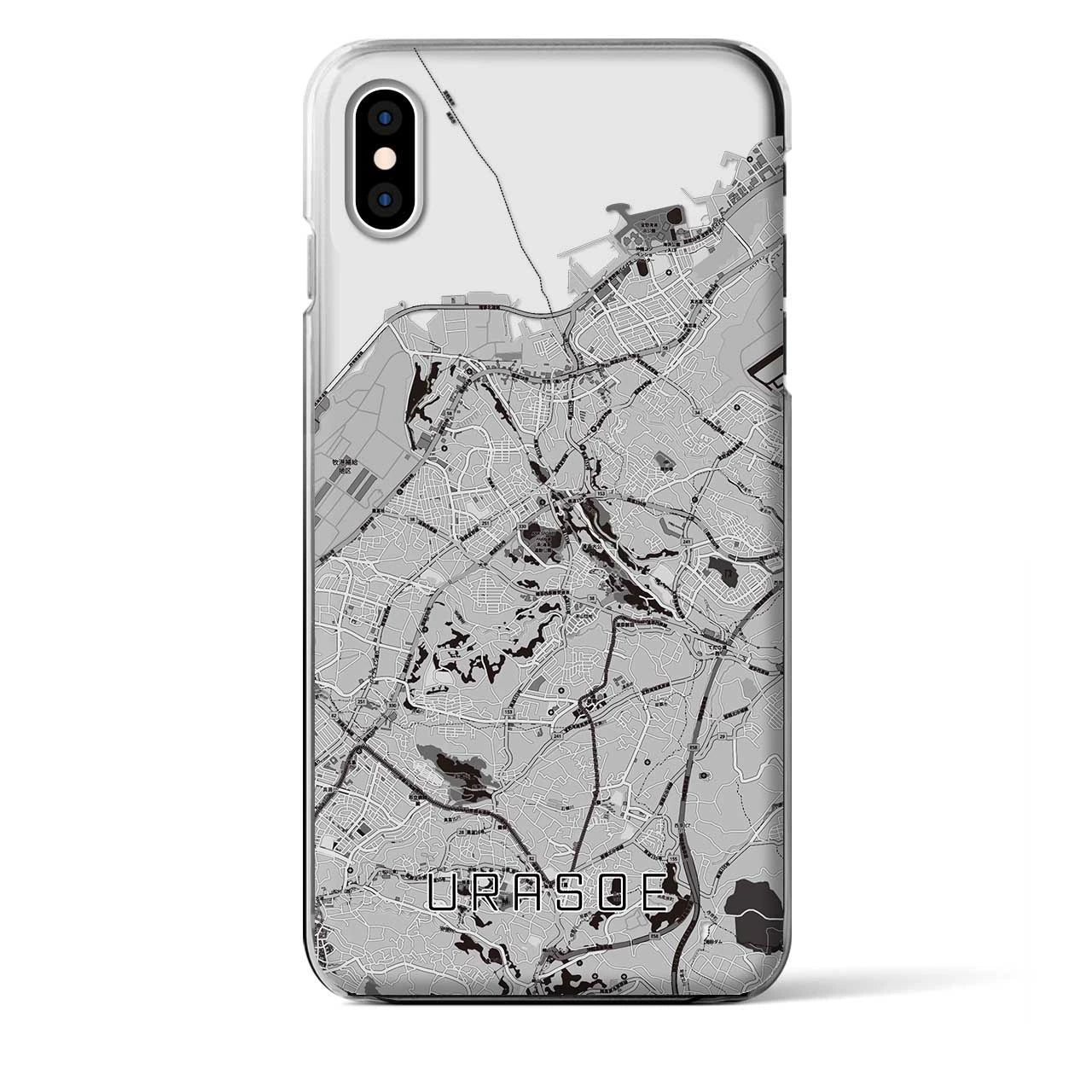 【浦添(沖縄県)】地図柄iPhoneケース(クリアタイプ)