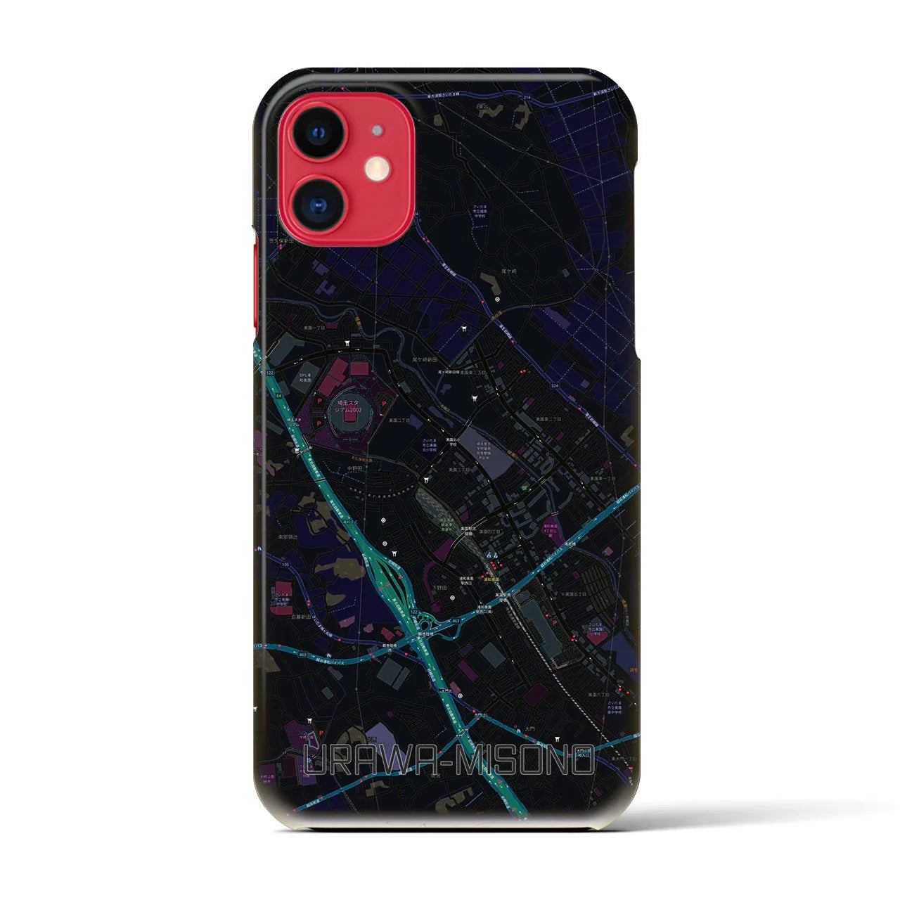 【浦和美園2(埼玉県)】地図柄iPhoneケース(バックカバータイプ)