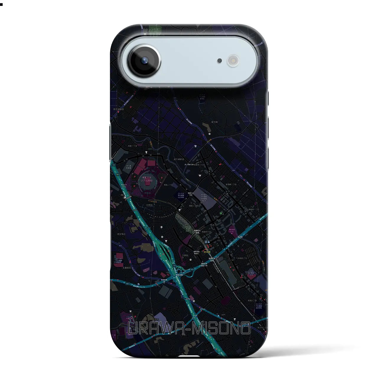 【浦和美園2(埼玉県)】地図柄iPhoneケース(バックカバータイプ)