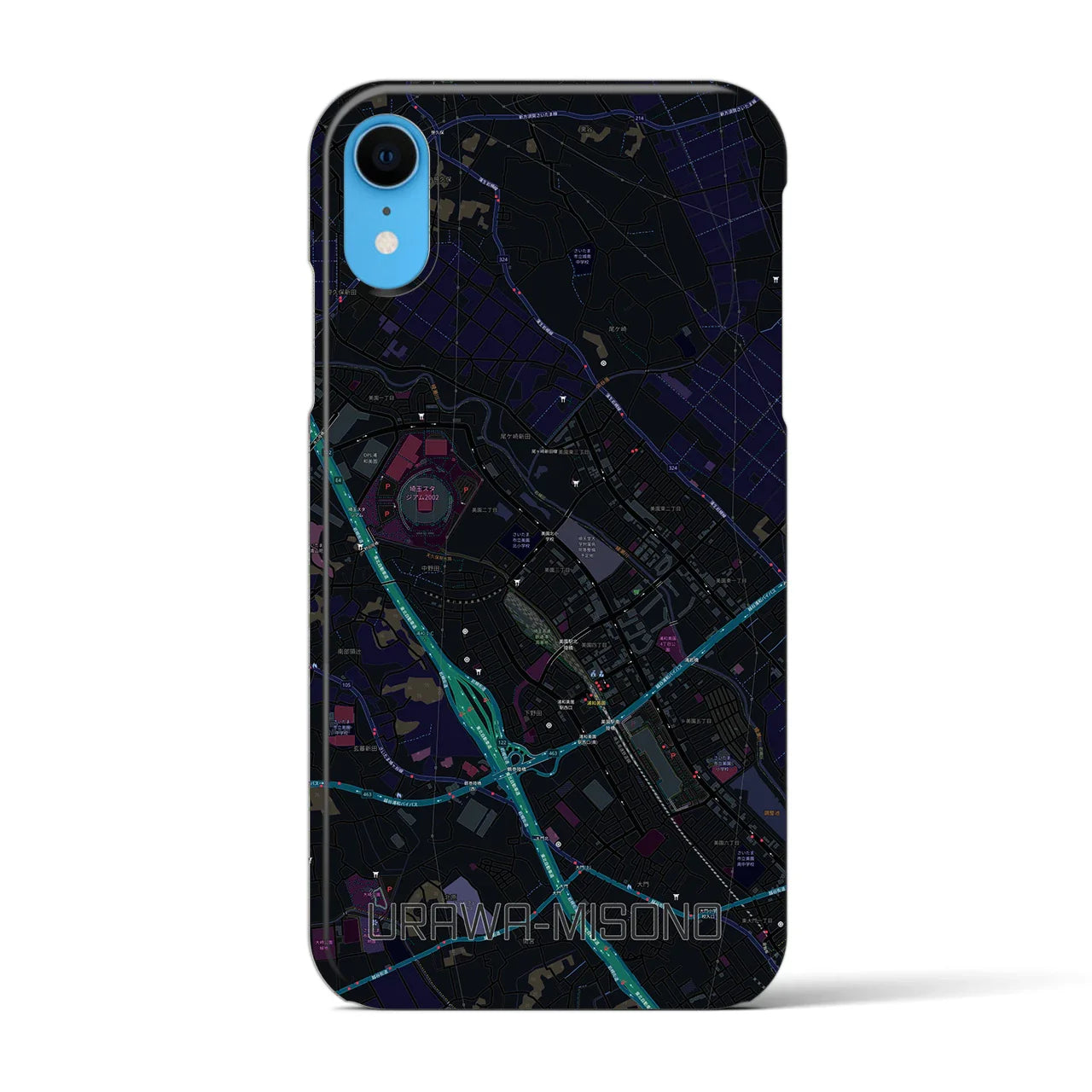 【浦和美園2(埼玉県)】地図柄iPhoneケース(バックカバータイプ)