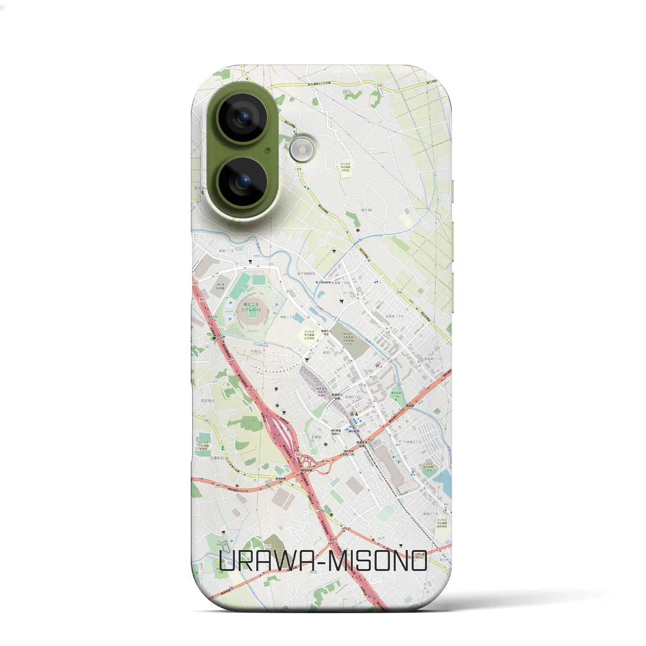 【浦和美園2(埼玉県)】地図柄iPhoneケース(バックカバータイプ)