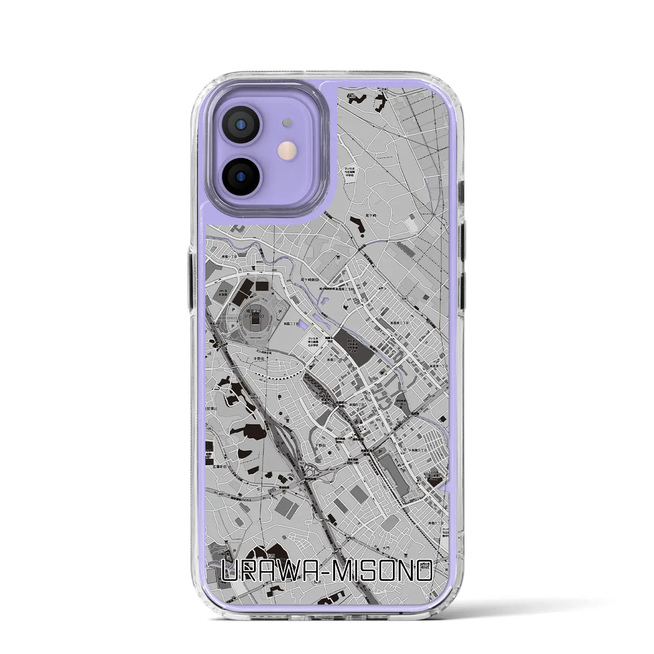 【浦和美園2(埼玉県)】地図柄iPhoneケース(MagSafeタイプ)