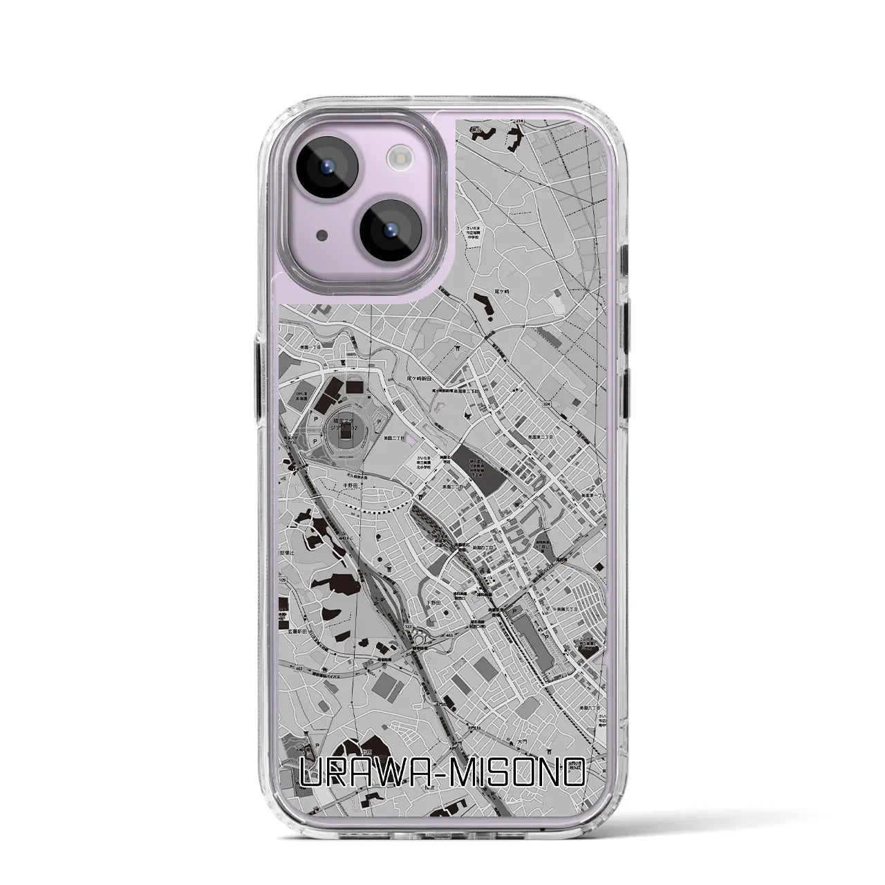 【浦和美園2(埼玉県)】地図柄iPhoneケース(MagSafeタイプ)