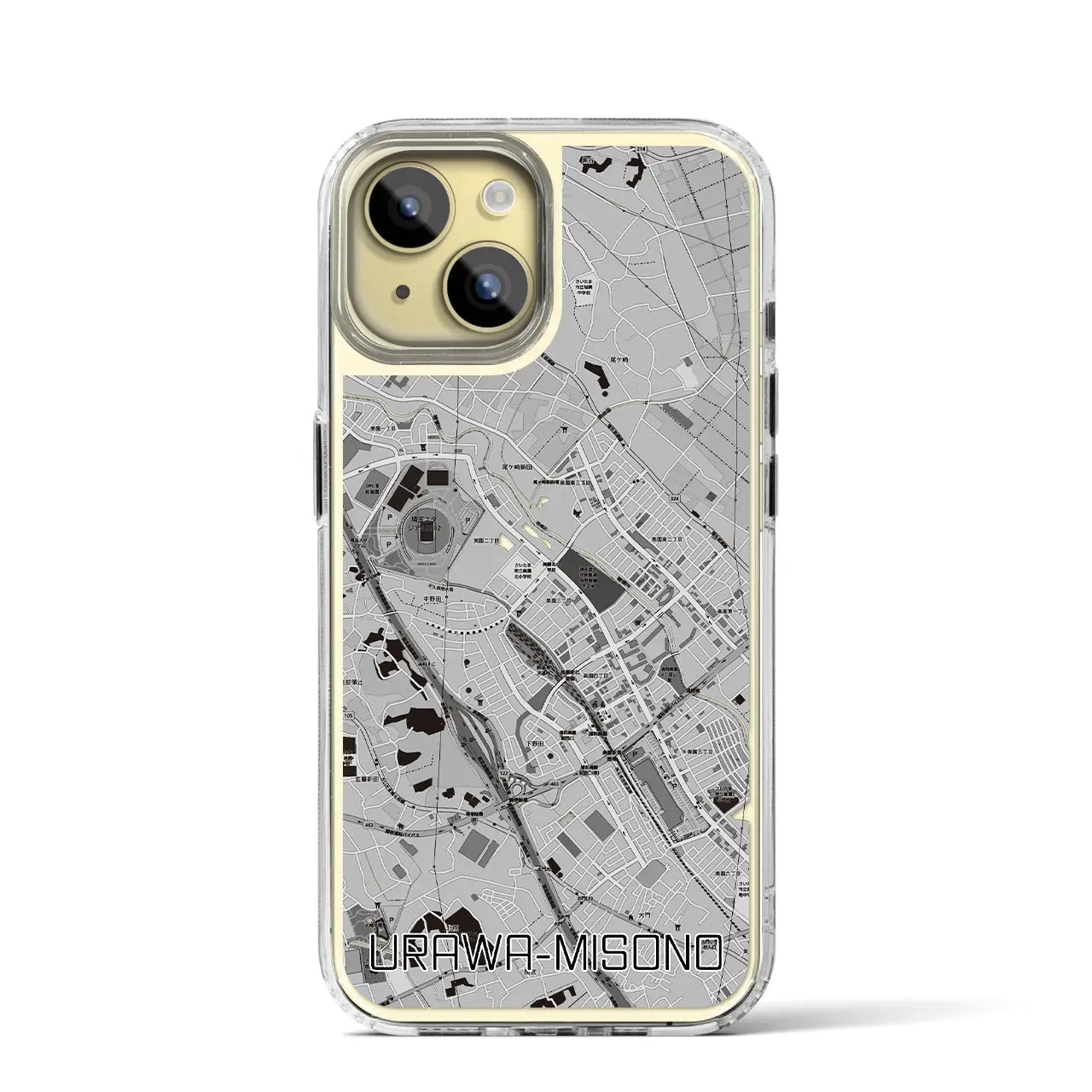 【浦和美園2(埼玉県)】地図柄iPhoneケース(MagSafeタイプ)