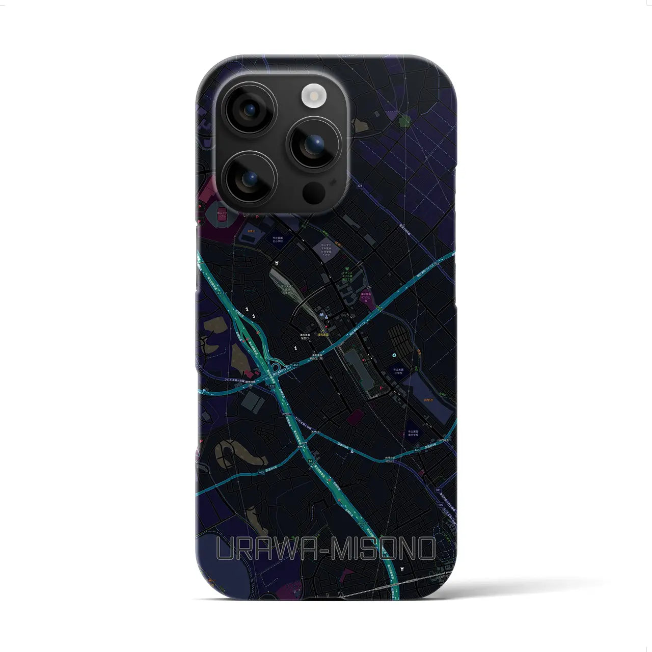 【浦和美園(埼玉県)】地図柄iPhoneケース(バックカバータイプ)