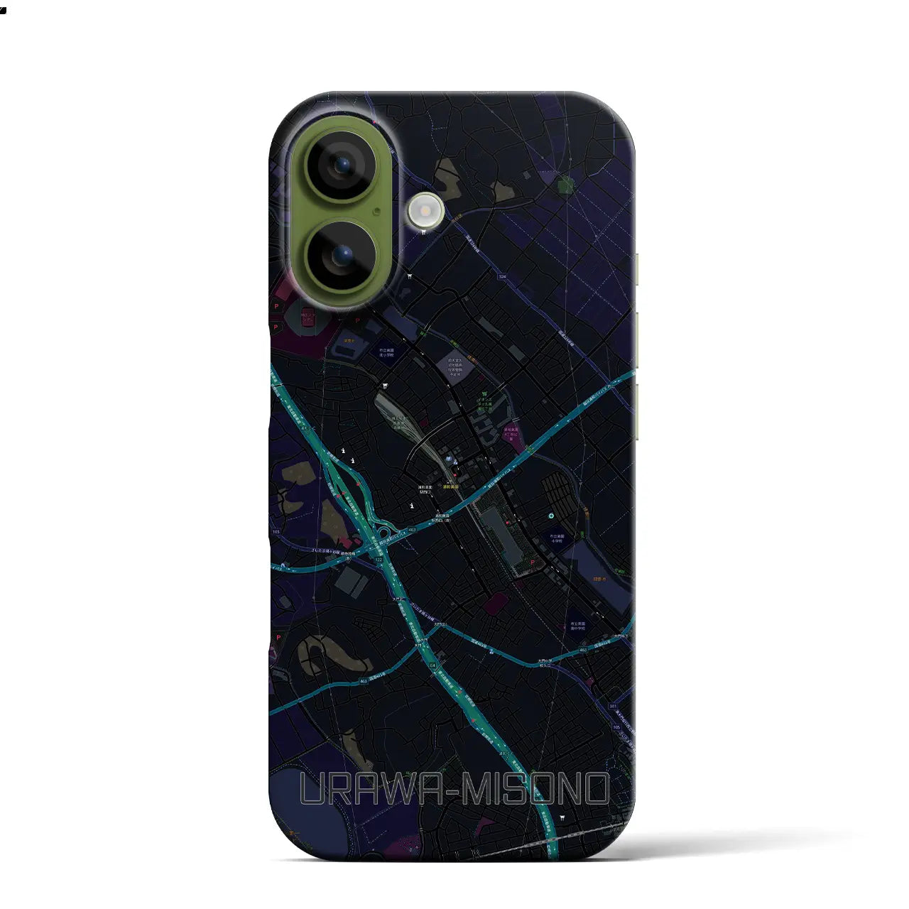【浦和美園(埼玉県)】地図柄iPhoneケース(バックカバータイプ)