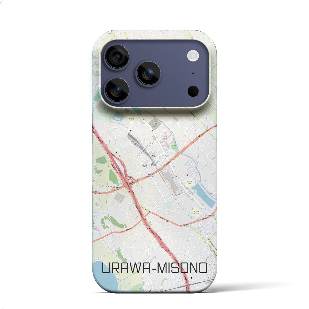 【浦和美園(埼玉県)】地図柄iPhoneケース(バックカバータイプ)