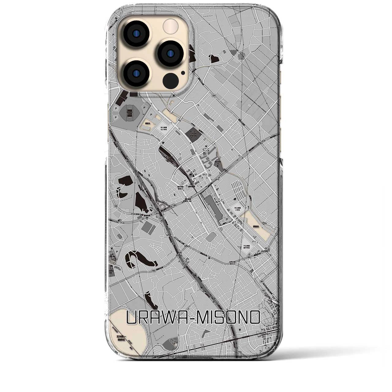 【浦和美園(埼玉県)】地図柄iPhoneケース(クリアタイプ)