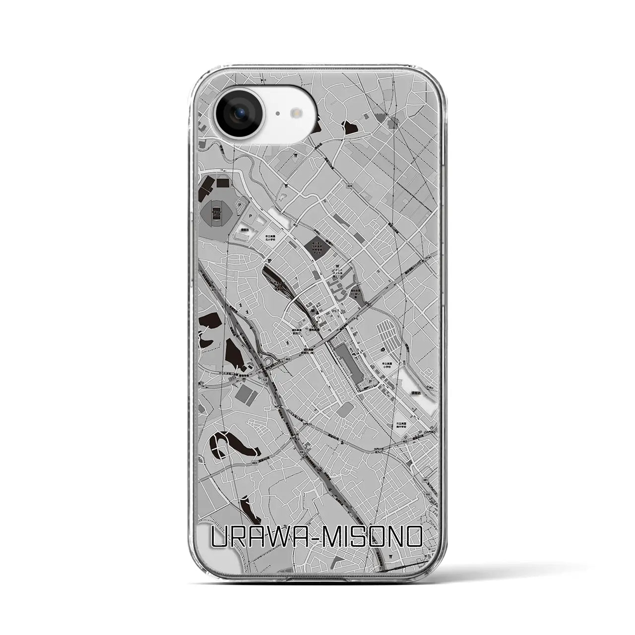 【浦和美園(埼玉県)】地図柄iPhoneケース(クリアタイプ)