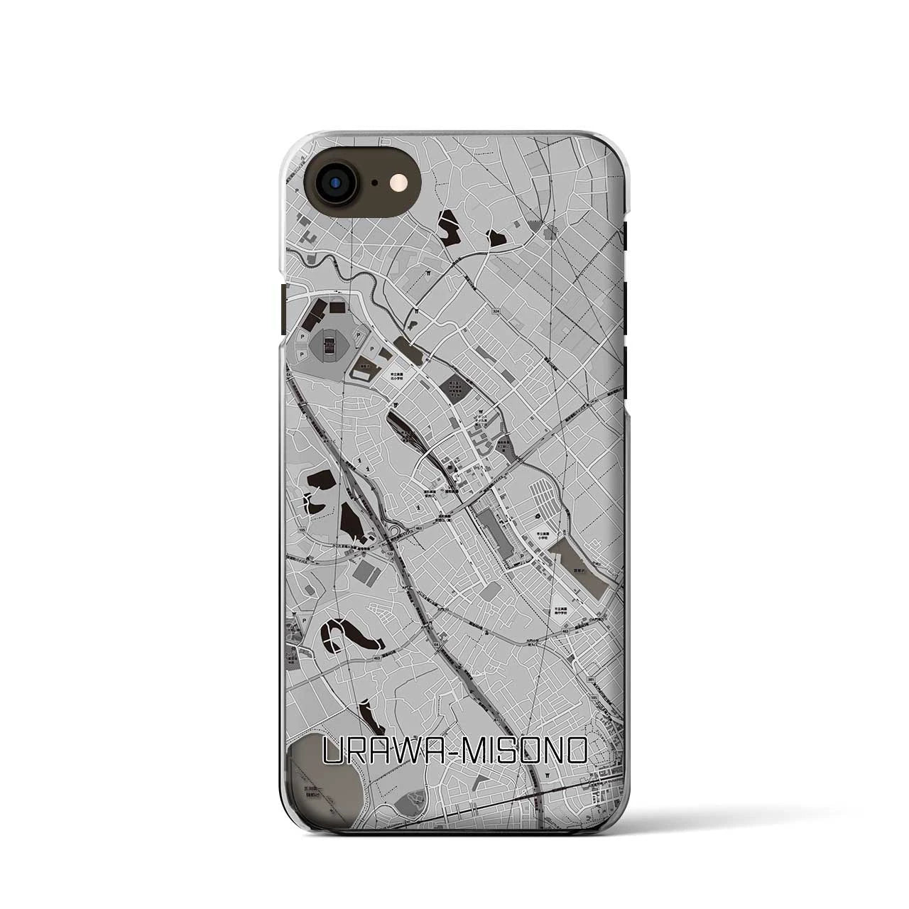 【浦和美園(埼玉県)】地図柄iPhoneケース(クリアタイプ)