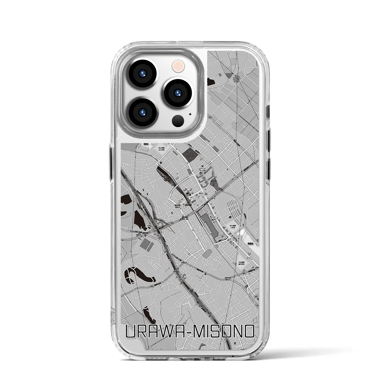 【浦和美園(埼玉県)】地図柄iPhoneケース(MagSafeタイプ)