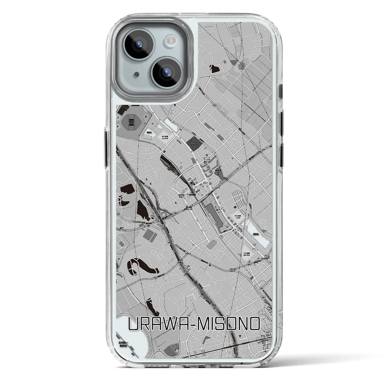 【浦和美園(埼玉県)】地図柄iPhoneケース(MagSafeタイプ)