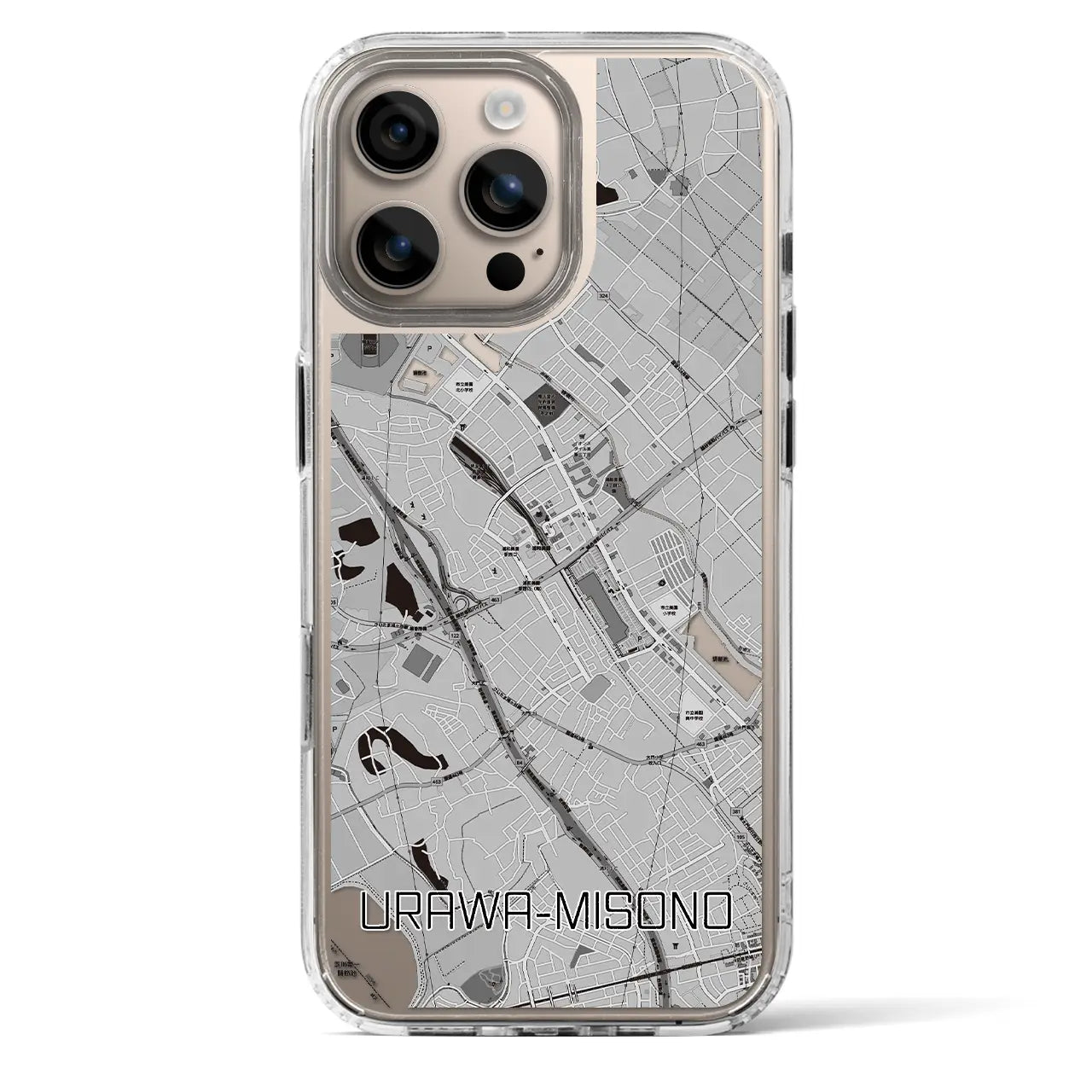 【浦和美園(埼玉県)】地図柄iPhoneケース(MagSafeタイプ)