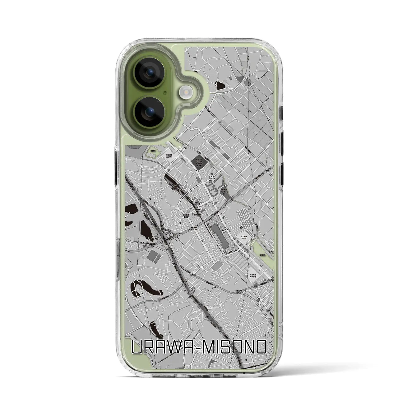 【浦和美園(埼玉県)】地図柄iPhoneケース(MagSafeタイプ)